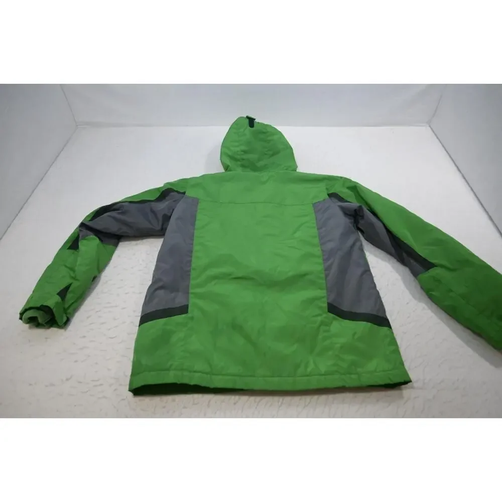 Lands End Winter Hoodie Jacket Green Insulated Boys Sz XL‎